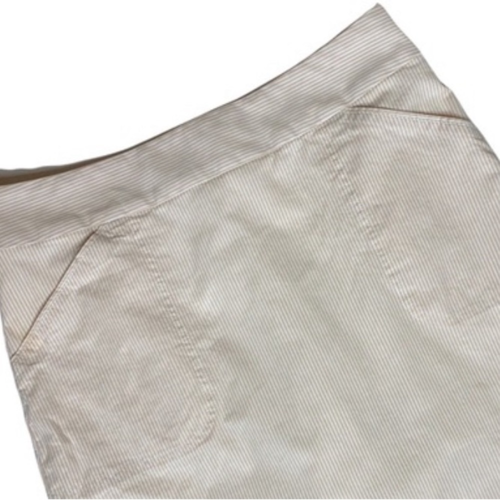 Peter Millar skort butterscotch caramel tan and white stripes size 4 golf